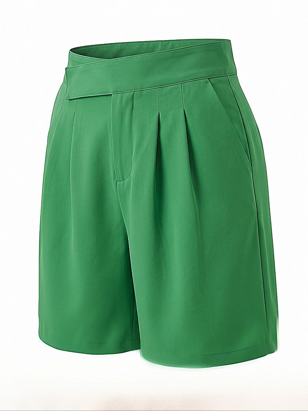 NWT! Future Collective High-Waist Pleated Green Women’s Shorts